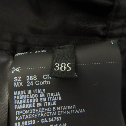 Prada 19 Years APD1 Silk Jacquard Waist Switch Long Sleeve Long Shirt Black 38S