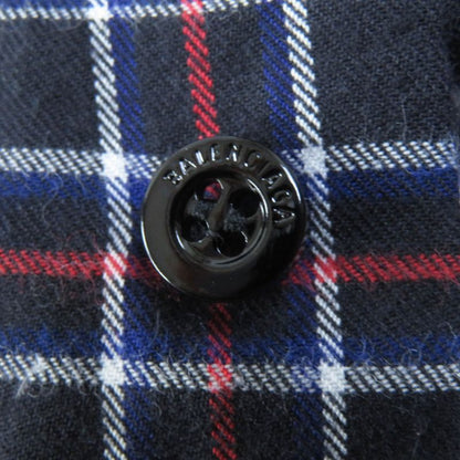 Balenciaga 18AW 528697 Cotton Newspaper Checked Long Sleeve Shirt Multi 34