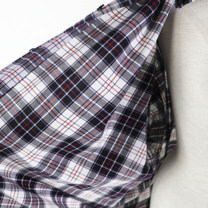 Balenciaga 18AW 528697 Cotton Newspaper Checked Long Sleeve Shirt Multi 34