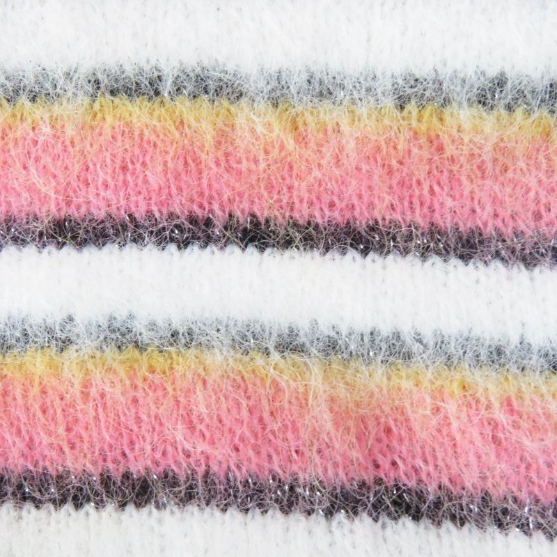 CHANEL 22A P72906 Métiers D'art Collection Alpaca Blend Striped Knit With Coco