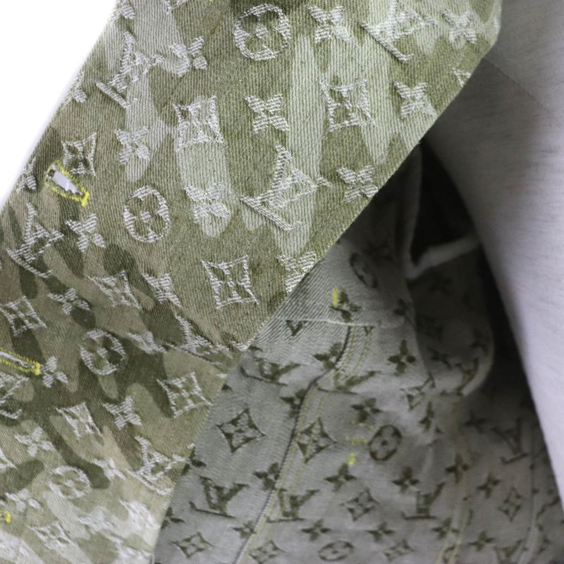 Louis Vuitton 08AW Monogram Camouflage Line Monogram Denim Jacket Khaki With