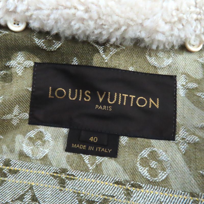 Louis Vuitton 08AW Monogram Camouflage Line Monogram Denim Jacket Khaki With