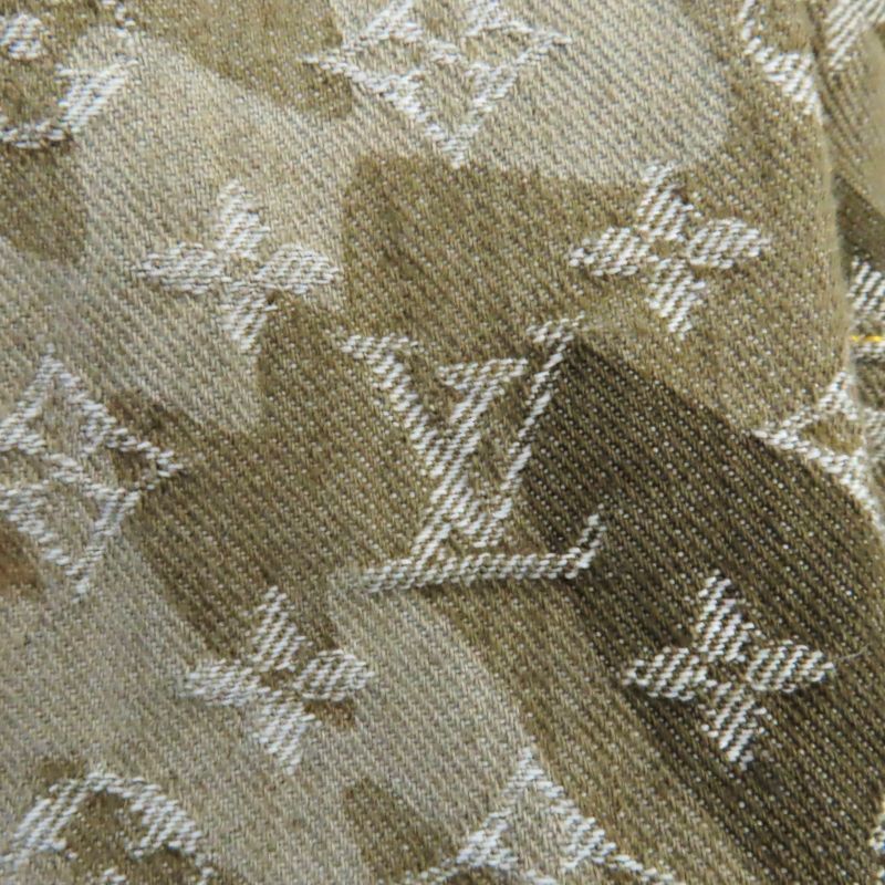 Louis Vuitton 08AW Monogram Camouflage Line Monogram Denim Jacket Khaki With