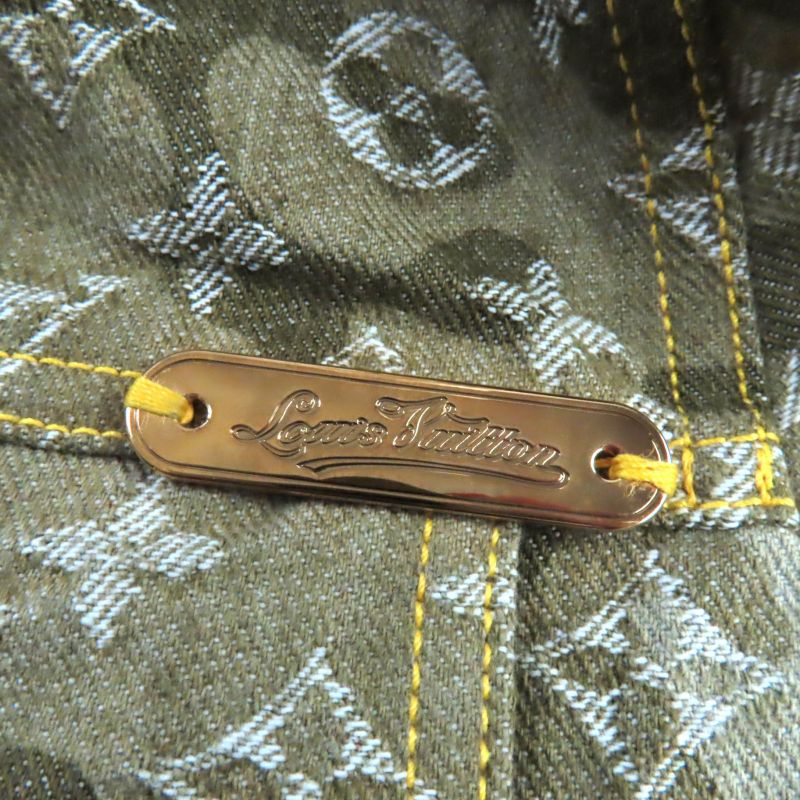 Louis Vuitton 08AW Monogram Camouflage Line Monogram Denim Jacket Khaki With