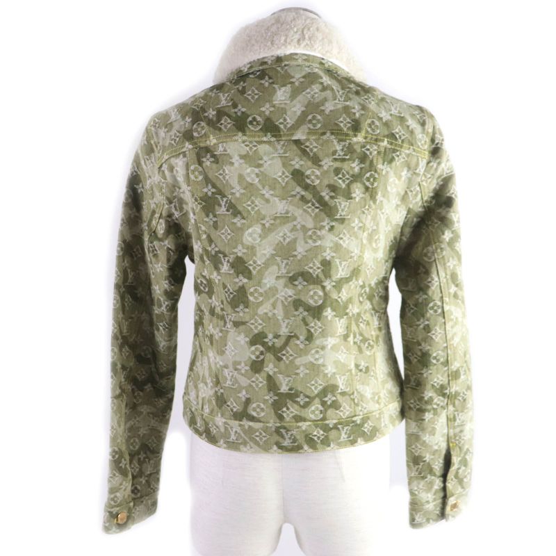 Louis Vuitton 08AW Monogram Camouflage Line Monogram Denim Jacket Khaki With