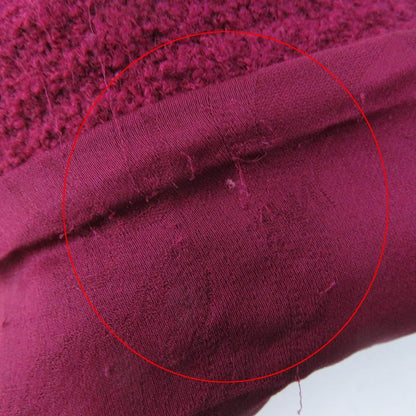 CHANEL P50305 Wool With Silk Lining Single-color Tweed Zip-up Collarless