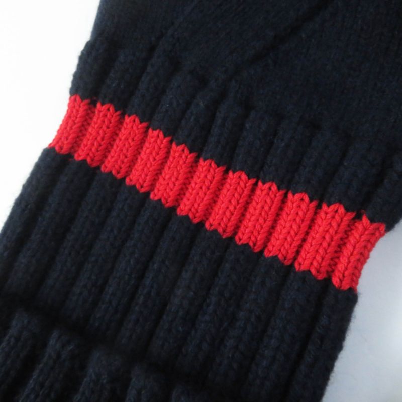 Celine 3C56 7257 Phoebe Philo Knit/chunky Over Knit Yak Wool Navy Red S Made