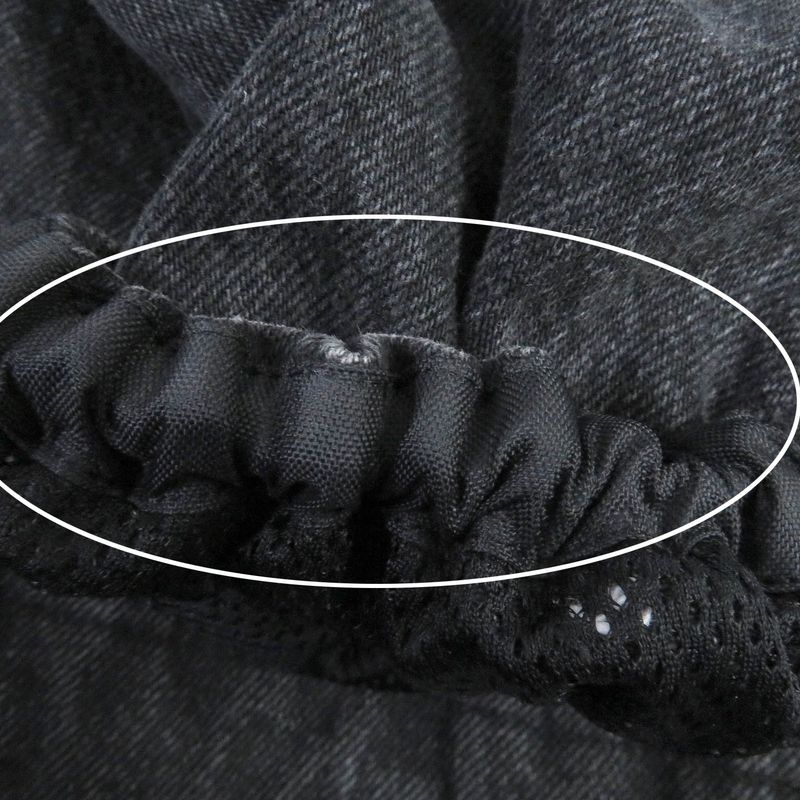 Balenciaga 19AW 529213 Logo-printed Denim Switch Oversized Poplin Shirt Blouson