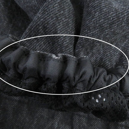 Balenciaga 19AW 529213 Logo-printed Denim Switch Oversized Poplin Shirt Blouson