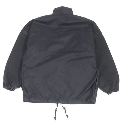 Balenciaga 19AW 529213 Logo-printed Denim Switch Oversized Poplin Shirt Blouson