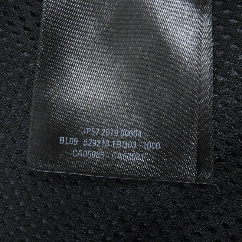 Balenciaga 19AW 529213 Logo-printed Denim Switch Oversized Poplin Shirt Blouson