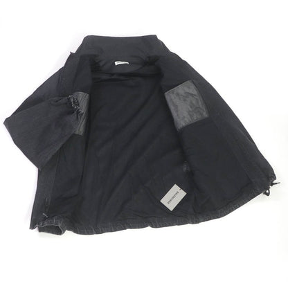 Balenciaga 19AW 529213 Logo-printed Denim Switch Oversized Poplin Shirt Blouson