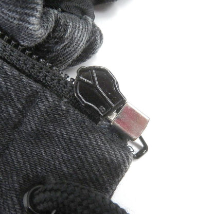 Balenciaga 19AW 529213 Logo-printed Denim Switch Oversized Poplin Shirt Blouson