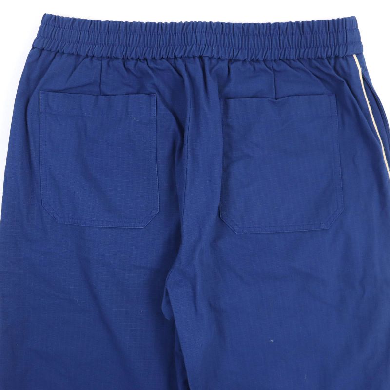 Gucci 625880 Cotton Logo Print Straight Long Easy Pants Blue 46 Made In Italy