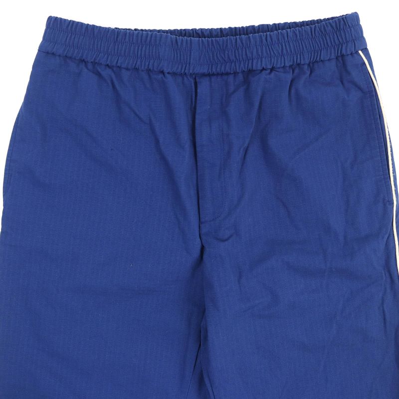 Gucci 625880 Cotton Logo Print Straight Long Easy Pants Blue 46 Made In Italy