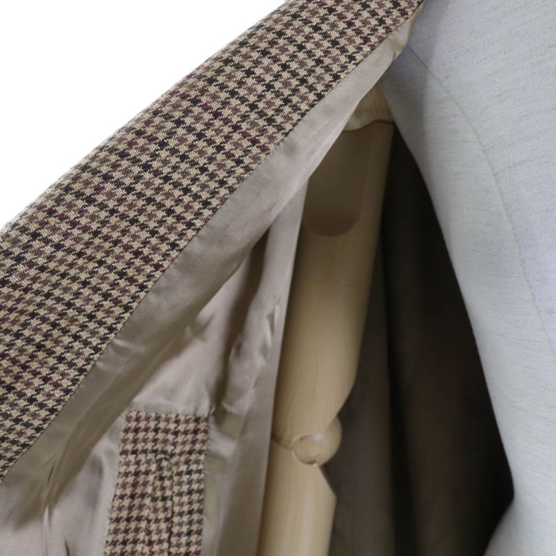 Celine 2m374408i 100% Linen Staggered Logo Buttons Hooded Cape Poncho Brownish