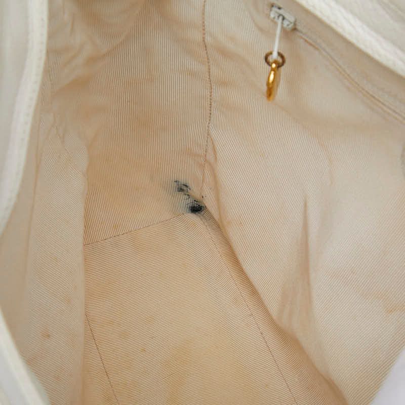 Chanel Triple Coco Mark Chain Shoulder Bag White Caviar Skin Ladies Chanel