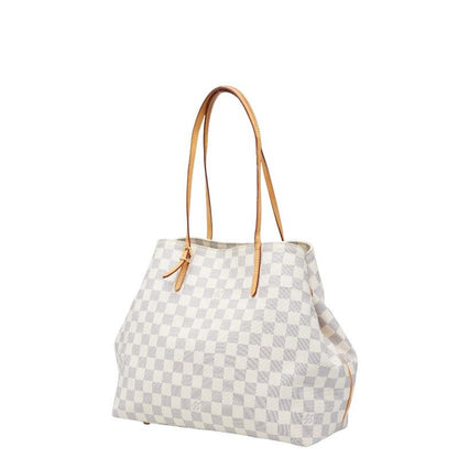 Louis Vuitton Damier Azure Cabas MM Handbag Tote Bag N41375 White PVC Leather