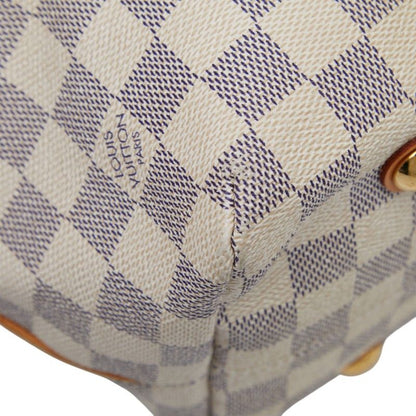 Louis Vuitton Damier Azure Cabas MM Handbag Tote Bag N41375 White PVC Leather