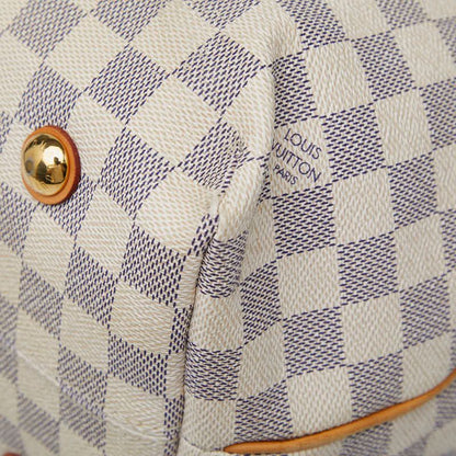 Louis Vuitton Damier Azure Cabas MM Handbag Tote Bag N41375 White PVC Leather