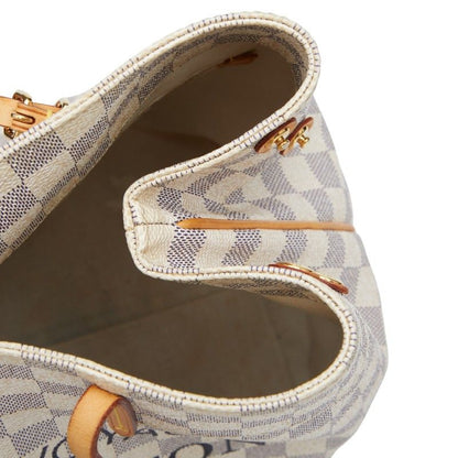 Louis Vuitton Damier Azure Cabas MM Handbag Tote Bag N41375 White PVC Leather