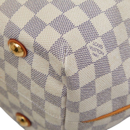 Louis Vuitton Damier Azure Cabas MM Handbag Tote Bag N41375 White PVC Leather