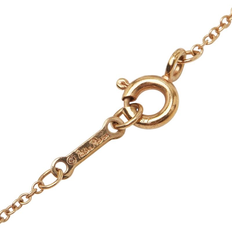 Tiffany & Co Loving Heart Pendant Necklace 18K Yellow Gold Yellow Gold Pink