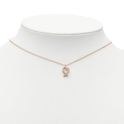 Tiffany & Co Loving Heart Pendant Necklace 18K Yellow Gold Yellow Gold Pink