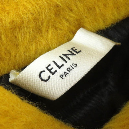 Celine 22AW 2y964925r Fuzzy Wool Loose Fit Hoodie Alpaca Blend Sequin Logo