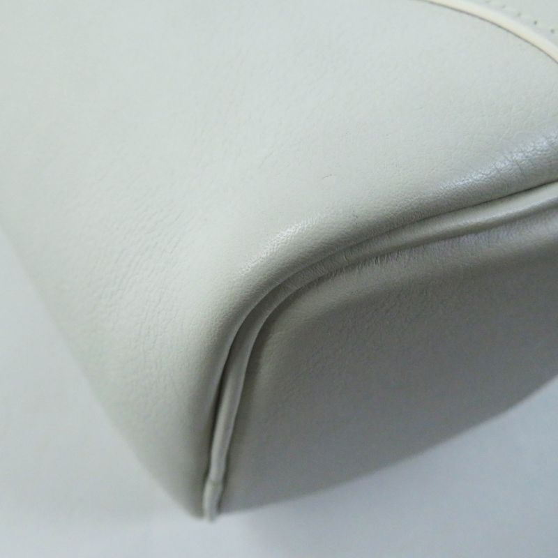 Hermes Picotin Lock Micro Silver Hardware Evercolor Handbag White N Engraved