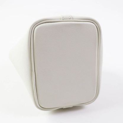 Hermes Picotin Lock Micro Silver Hardware Evercolor Handbag White N Engraved