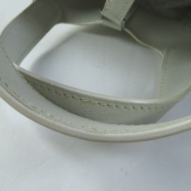 Hermes Picotin Lock Micro Silver Hardware Evercolor Handbag White N Engraved