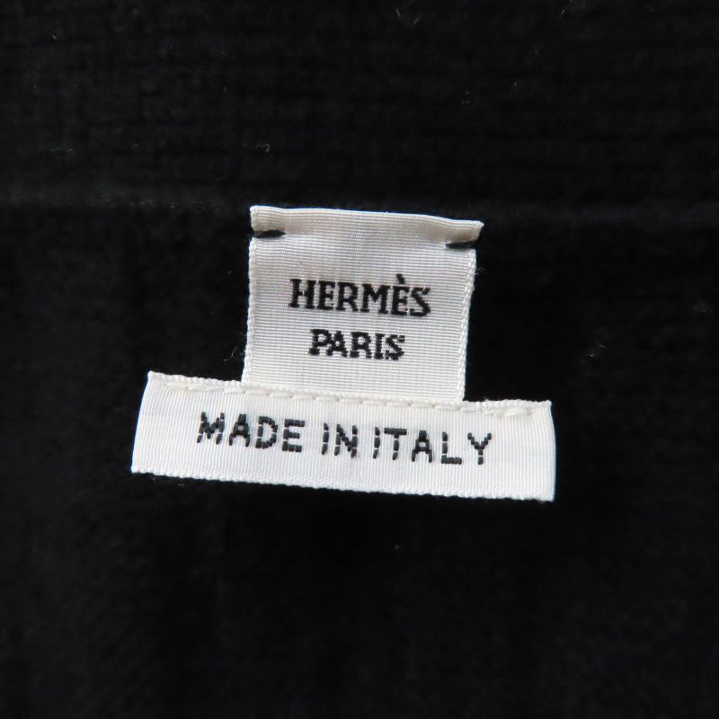Hermes 2023 100% Wool With Serie Buttons H-pattern Knitting V-neck Oversilhouett