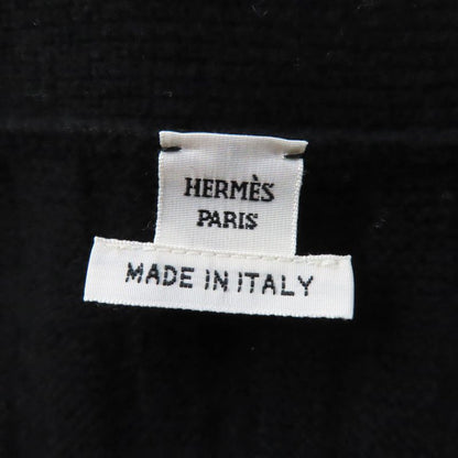 Hermes 2023 100% Wool With Serie Buttons H-pattern Knitting V-neck Oversilhouett