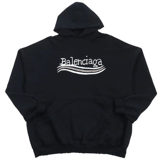 Balenciaga 23AW 739024 Damaged Logo Print Large Fit Hoodie Sweatshirt Hoodie