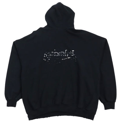 Balenciaga 23AW 739024 Damaged Logo Print Large Fit Hoodie Sweatshirt Hoodie
