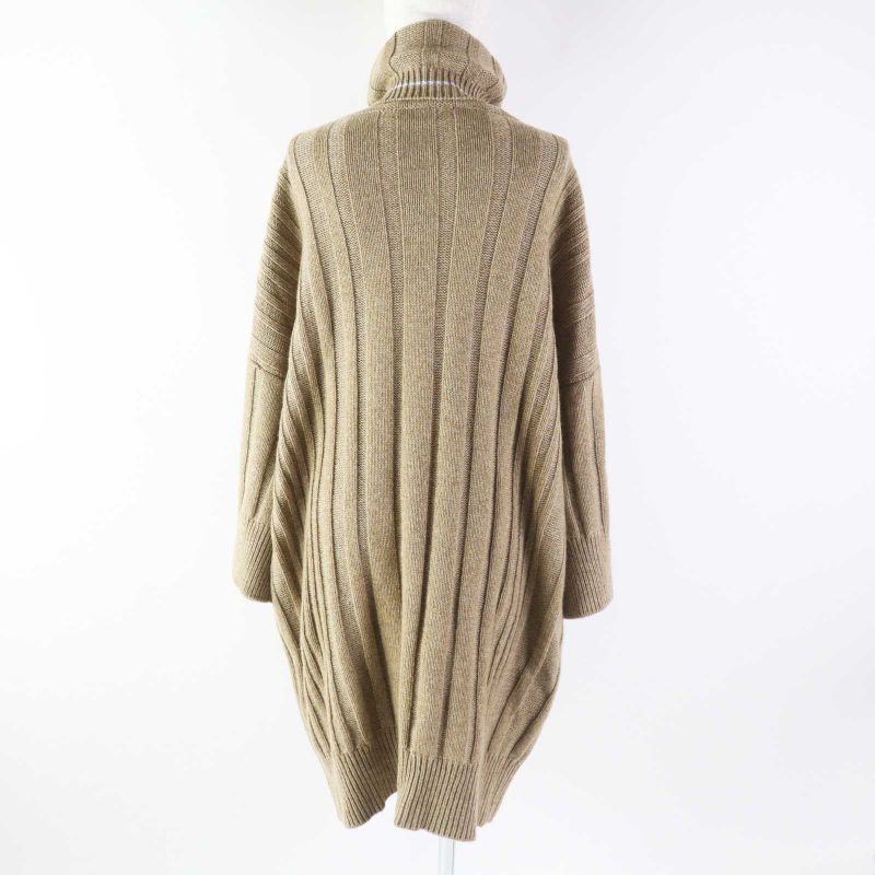 Hermes 18AW 100% Cashmere Runway Wear Oversized Turtleneck Long Sleeves Knit