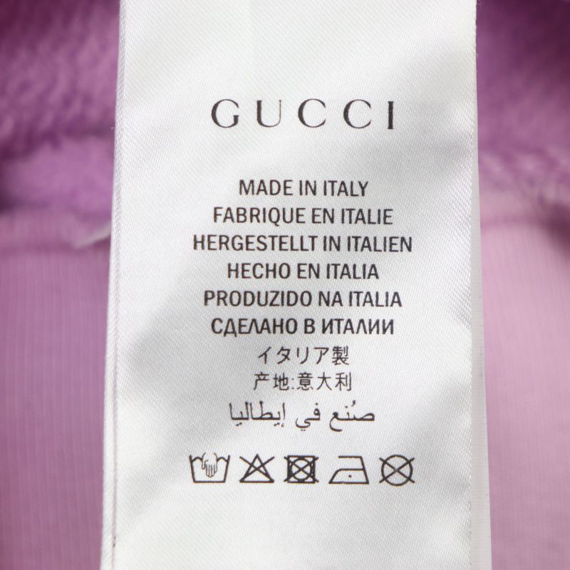  Gucci 469250 Skull Print Crew Neck Pullover Sweatshirt Purple Pink XS Made In