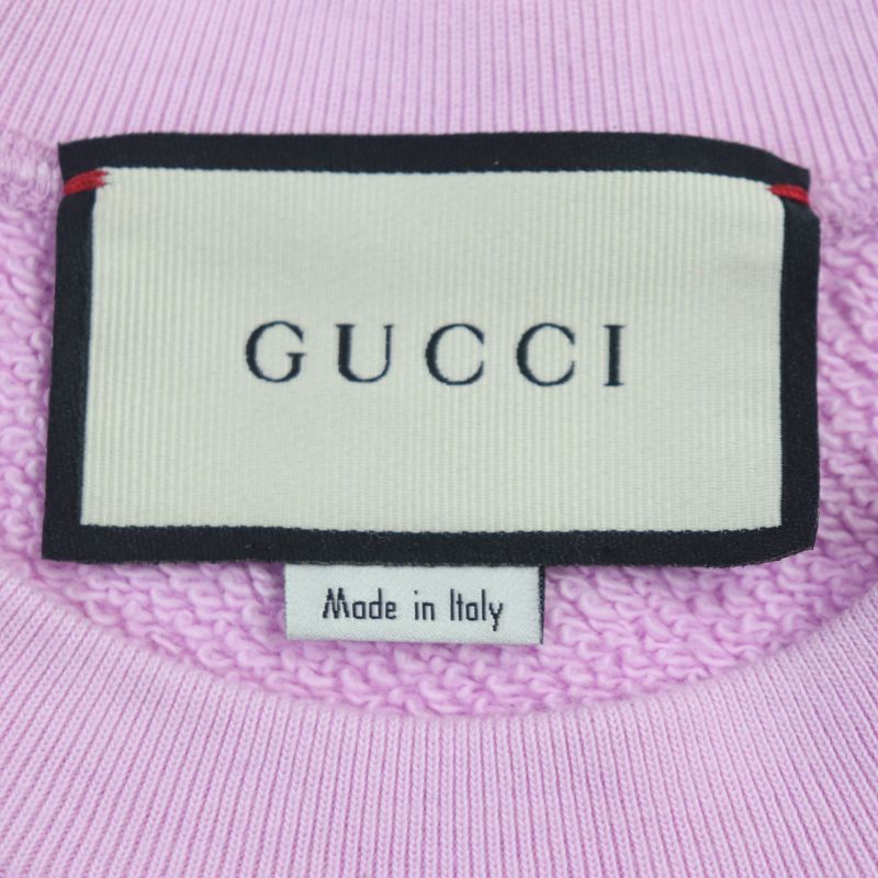  Gucci 469250 Skull Print Crew Neck Pullover Sweatshirt Purple Pink XS Made In