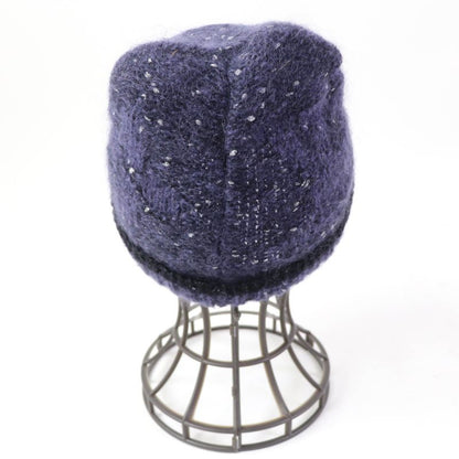 Louis Vuitton 2021 Mohair Blend LV Logo Knit Hat Knit Cap Hat Purple Color Made