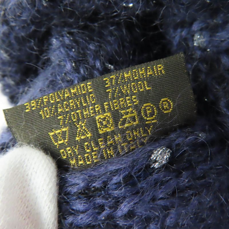 Louis Vuitton 2021 Mohair Blend LV Logo Knit Hat Knit Cap Hat Purple Color Made