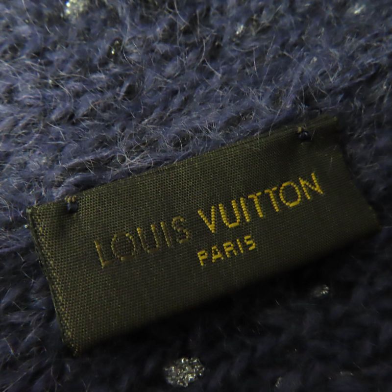 Louis Vuitton 2021 Mohair Blend LV Logo Knit Hat Knit Cap Hat Purple Color Made
