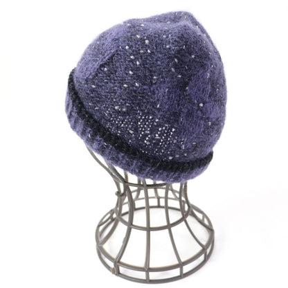 Louis Vuitton 2021 Mohair Blend LV Logo Knit Hat Knit Cap Hat Purple Color Made