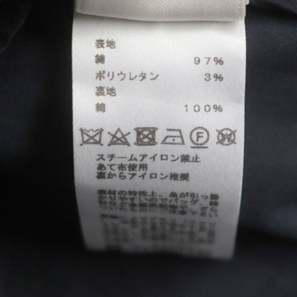 Hermes Silk Blend Silver Hardware H Logo Button Belted Zip-up Coat Navy 34