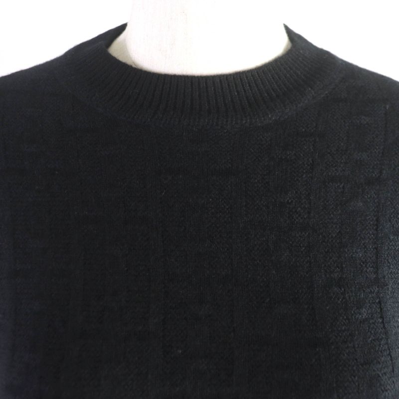 Hermes 23SS 100% Virgin Wool H Motif Crew Neck Long Sleeves Sweater/knit Black