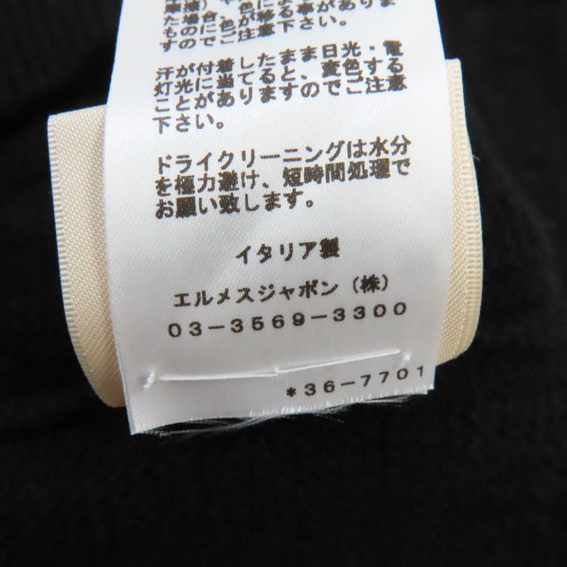 Hermes 23SS 100% Virgin Wool H Motif Crew Neck Long Sleeves Sweater/knit Black