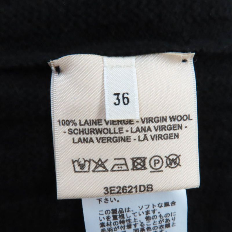 Hermes 23SS 100% Virgin Wool H Motif Crew Neck Long Sleeves Sweater/knit Black