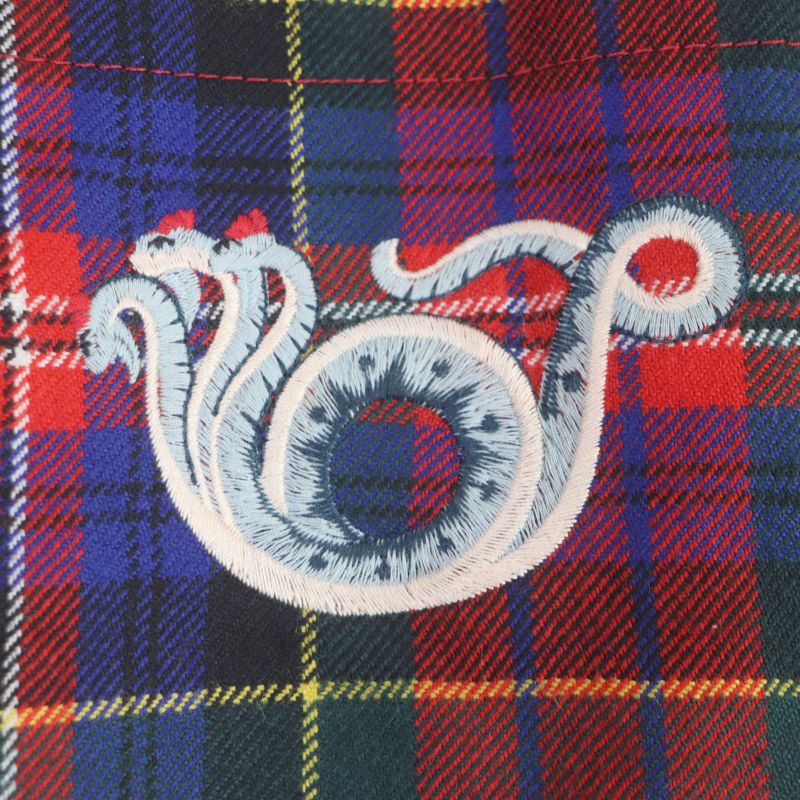  Gucci 474374 Wool Checked Embroidered Logo Buttons Oversized Silhouette