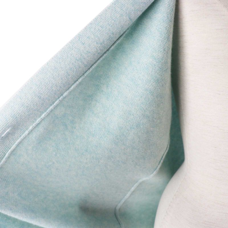 Hermes 21SS 100% Cashmere Long Knit Cardigan With Serie Buttons Light Blue 34