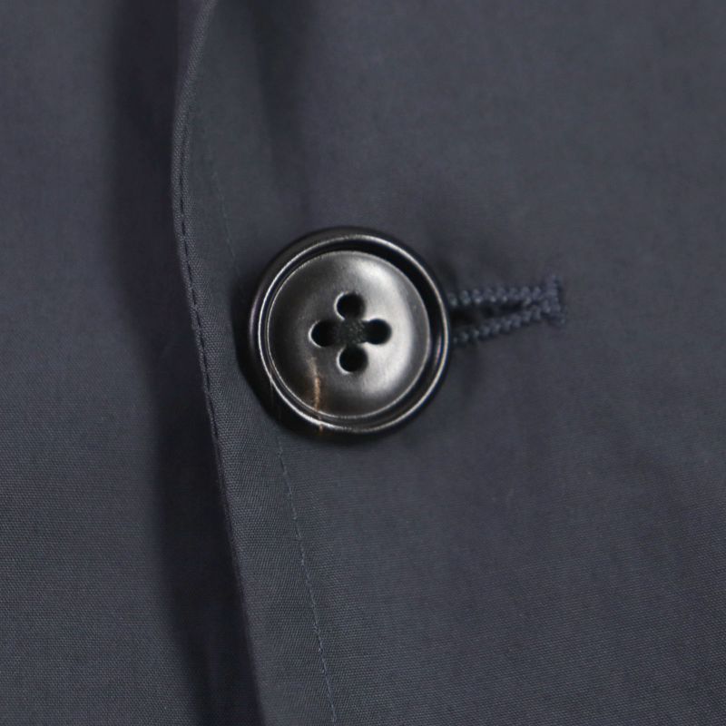  Hermes 2022 21-5257 100% Cotton Cut Single Tailored Jacket Navy 56